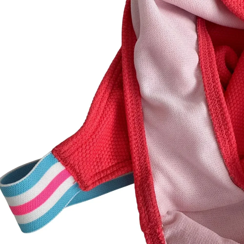 NWOT Mini Boden 11/12 Girls One Piece Racerback Swimsuit Textured Coral